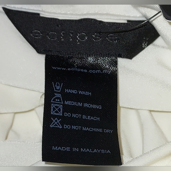 Eclipse Snow White High Neck Long Dress Size M with Flaw - Picture 10 of 13